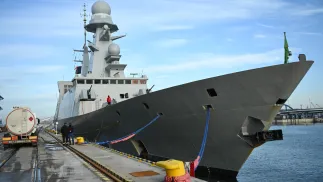 Francuska fregata obrony powietrznej „Chevalier Paul”. Fot. PAP/	Adam Warżawa