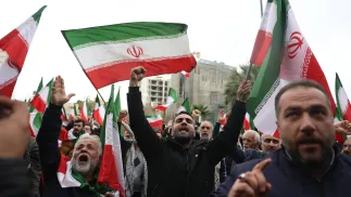 Проурядова демонстрація в Тегерані. Fot. PAP/EPA/ABEDIN TAHERKENAREH