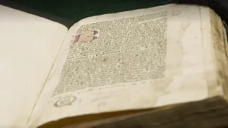 Egzemplarz „Wykładu Psałterza” w BN. Fot. PAP