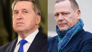 Jurij Uszatkow, Emmanuel Bonne. Fot. PAP/EPA/ALEXANDER ZEMLIANICHENKO, LUDOVIC MARIN