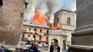 Rosyjski atak na Lwów, fot. X/@nexta_tv