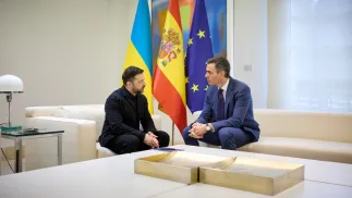 Президент Украины Владимир Зеленский (слева) и премьер-министр Испании Педро Санчес. Fot. https://www.president.gov.ua/