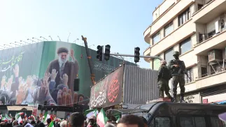 Ulice Teheranu. Fot. PAP/EPA/ABEDIN TAHERKENAREH