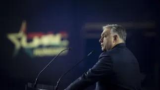 Viktor Orban na konferencji CPAC Fot. PAP/EPA/ZOLTAN FISCHER / HANDOUT