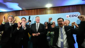 Chadeckie CDU wygrało niedzielne wybory w niemieckim kraju związkowym Nadrenia-Palatynat Fot. PAP/EPA/RONALD WITTEK