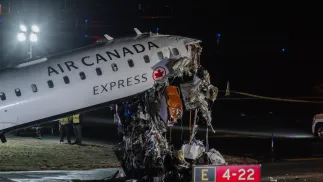 Wrak samolotu Air Canada Fot. PAP/EPA/OLGA FEDOROVA