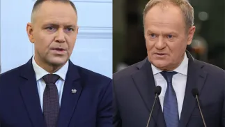 Prezydent Karol Nawrocki i premier Donald Tusk. Fot. PAP/Leszek Szymański/Albert Zawada