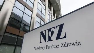 Logo NFZ Fot. PAP/Paweł Supernak