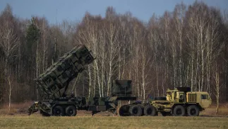 Pokaz sprzętu oraz uzbrojenia baterii Patriot. Fot. PAP/Jakub Kamiński
