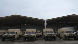 Американская военная техника, принадлежащая курдским войскам "Пешмерга". Фотоиллюстрация. Fot. PAP/EPA/Gailan Haji