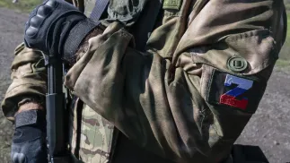 Российский военный. Fot. PAP/EPA/ALESSANDRO GUERRA (фотоиллюстрация)