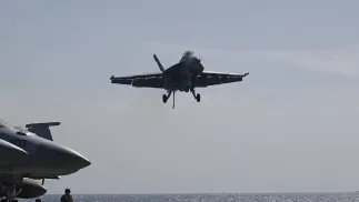 Myśliwiec F/A-18 Super Hornet Fot. PAP/EPA/JEON HEON-KYUN/POOL