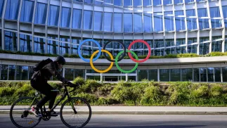 Siedziba MKOl w Lozannie, fot. PAP/EPA/KEYSTONE/LAURENT GILLIERON