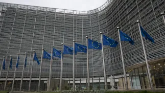 Здание штаб-квартиры Европейской комиссии в Брюсселе, Бельгия.  Fot. PAP/Wiktor Dąbkowski