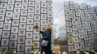 Uroczystości żałobne w Buczy k. Kijowa Fot. PAP/Vladyslav Musiienko