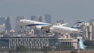 Samolot linii El Al. Fot. EPA/ABIR SULTAN