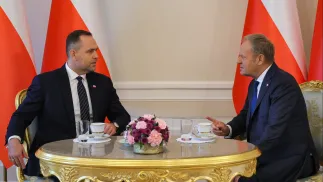 Karol Nawrocki i Donald Tusk Fot. PAP/Paweł Supernak
