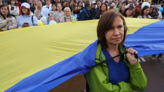 Урочисті заходи з нагоди Дня незалежності України на Замковій площі у Варшаві. Фотоілюстрація. Fot. PAP/Paweł Supernak