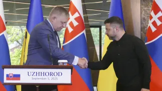 Robert Fico i Wołodymyr Zełenski Fot. PAP/EPA/STRINGER