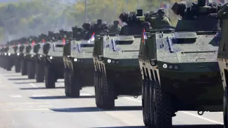 Військовий парад у Сербії. Фотоілюстрація. Fot. PAP/EPA/Andrej Cukic