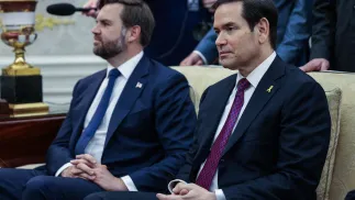 Wiceprezydent USA J.D. Vance i sekretarz stanu Marco Rubio. Fot. PAP/EPA/SHAWN THEW / POOL