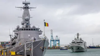 Бельгійський військово-морський флот. Fot. PAP/EPA/Olivier Matthys