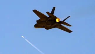 Amerykański F-35, fot. PAP/EPA/ALI HAIDER