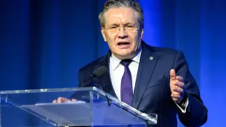 Глава "Росатома" Алексей Лихачев. Fot. PAP/EPA/	MAX SLOVENCIK