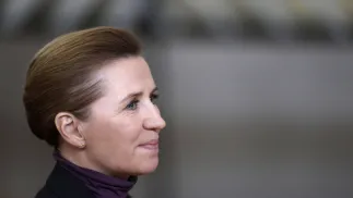 Mette Frederiksen Fot. PAP/EPA/OLIVIER MATTHYS