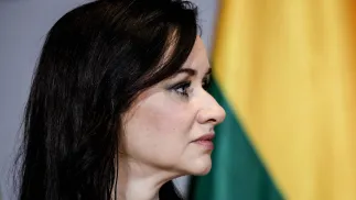 Премьер-министр Литвы Инга Ругинене. Fot. PAP/EPA/Filip Singer