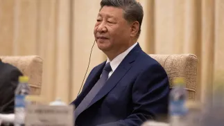 Przywódca Chin Xi Jinping. Fot. PAP/EPA/JESSICA LEE / POOL