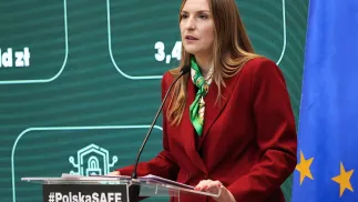 Pełnomocnik rządu do spraw Instrumentu na rzecz Zwiększenia Bezpieczeństwa Europy Magdalena Sobkowiak-Czarnecka. Fot. PAP/Albert Zawada