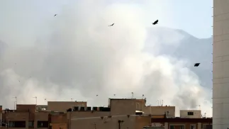 Atak na Teheran. Fot. PAP/EPA/ABEDIN TAHERKENAREH