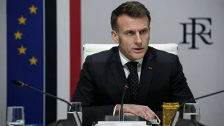 Prezydent Francji Emmanuel Macron. Fot. PAP/EPA/AURELIEN MORISSARD / POOL 