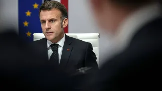 Prezydent Francji Emmanuel Macron. Fot. PAP/EPA/AURELIEN MORISSARD / POOL