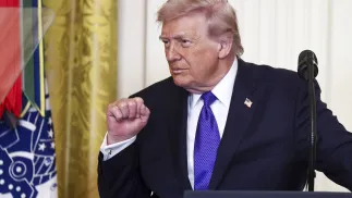 Prezydent USA Donald Trump. Fot. PAP/EPA/JIM LO SCALZO