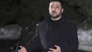 Президент України Володимир Зеленський. Fot. PAP/EPA/ANDREW KRAVCHENKO