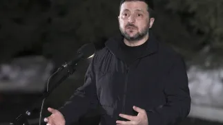 Wołodymyr Zełenski Fot. PAP/EPA/ANDREW KRAVCHENKO