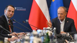 Радослав Сікорський і Дональд Туск. Fot. PAP/Radek Pietruszka