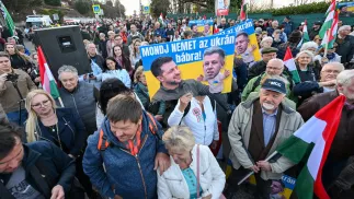 Антиукраинский митинг в Будапеште. Fot. PAP/EPA/Tibor Illyes