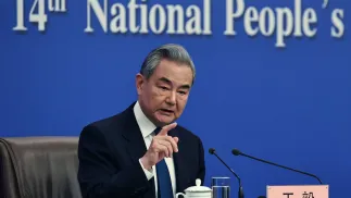 Міністр закордонних справ Китаю Ван Ї. Fot. PAP/EPA/ANDRES MARTINEZ