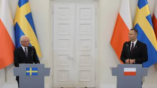 Карл XVI Густав і Кароль Навроцький. Fot. PAP/Paweł Supernak