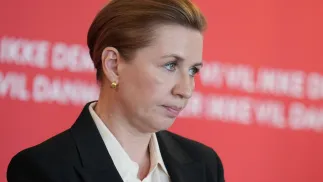 Метте Фредериксен. Fot. PAP/EPA/Liselotte Sabroe