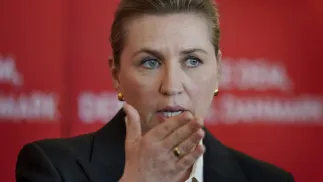 Прем’єрка Данії Метте Фредеріксен. Fot. PAP/EPA/RITZAU SCANPIX/Liselotte Sabroe