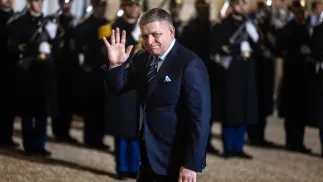 Премьер-министр Словакии Роберт Фицо. Fot. PAP/EPA/CHRISTOPHE PETIT TESSON