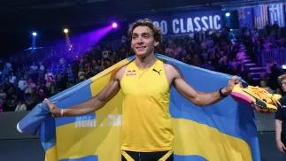 Tyczkarz Armand Duplantis. Fot. PAP/EPA/FREDRIK PERSSON