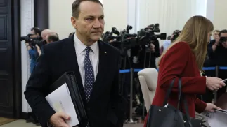 Szef MSZ, wicepremier Radosław Sikorski. Fot. PAP/Paweł Supernak
