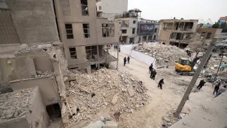 Zniszczenia w Teheranie Fot. PAP/EPA/ABEDIN TAHERKENAREH