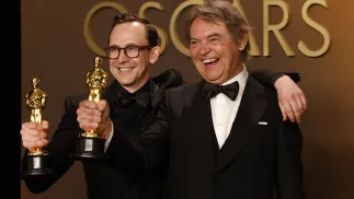 Od lewej: Chris Lavis i Maciek Szczerbowski. Fot. PAP/EPA/JILL CONNELLY