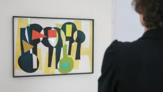 Oprowadzanie dla mediów po nowych wystawach Julie Mehretu "Kairos / Wariacje duchologiczne", Maria Jarema "Pęknięty modernizm" i Minh Lan Tran "Rdzeń" w Muzeum Sztuki Nowoczesnej w Warszawie. Fot. PAP/Rafał Guz